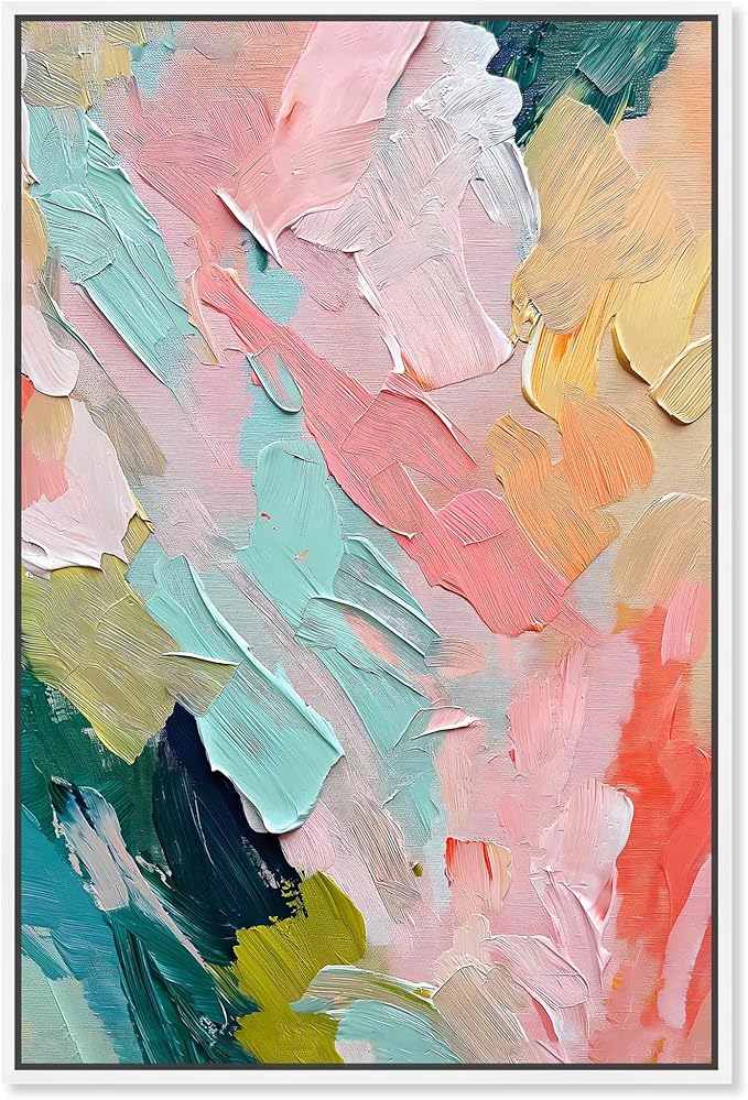 Art Remedy Pastel Layers Canvas Pastel Wall Art, White Frame, 16" x 24"