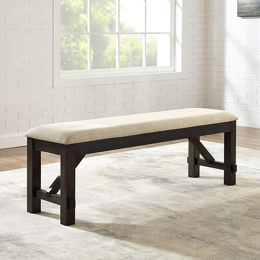 Crosley Furniture Hayden Wood Dining Bench for Entryway or Mudroom, Slate