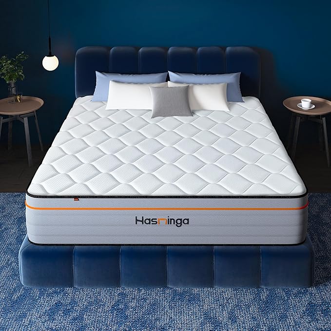 12 Inch Full Mattress, Hybrid Medium Firm Memory Foam Mattress with Innerspring, Reinforced Edge Support, Cooling Gel Pillow Top, Pressure Relief & Motion Isolation, Bed in a Box