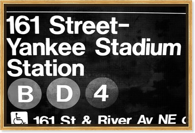 Cities and Skylines Framed Wall Art Canvas Prints 'Yankee Stadium' United States Cities