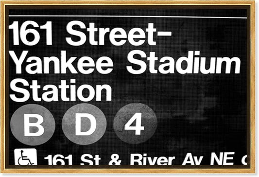 Cities and Skylines Framed Wall Art Canvas Prints 'Yankee Stadium' United States Cities