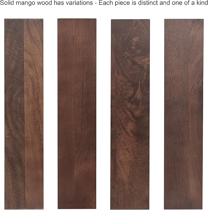 Kate and Laurel Alezar Modern Wooden Round Side Table; 15 x 15 x 22; Walnut Brown; Mid-Century Solid Wood End Table with Wavy Edge for Bedroom Nightstand or Living Room Accent Table