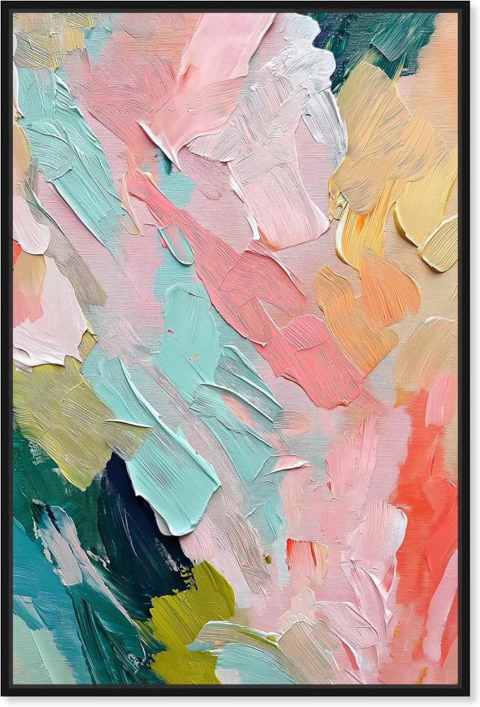 Art Remedy Pastel Layers Canvas Pastel Wall Art, Black Frame, 16" x 24"