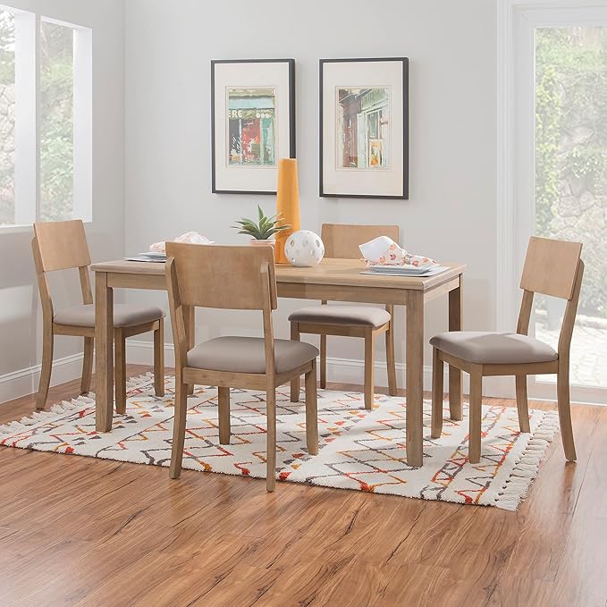 Linon Carter Greywash Wooden Dining Table