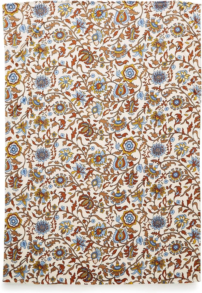 Vera Bradley Women's Fleece Oversized Throw Blanket, Marrakesh Vines Neutral