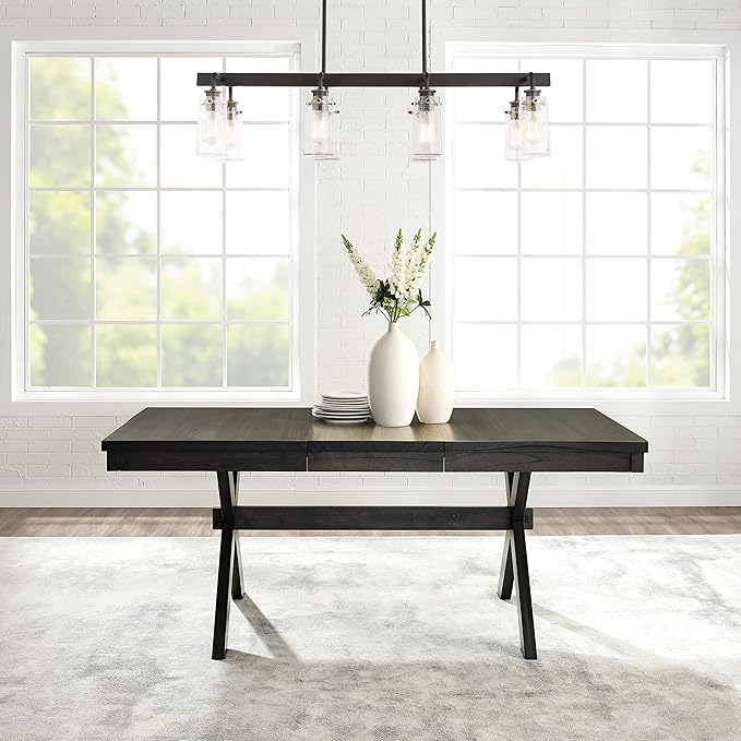 Crosley Furniture Hayden Modern Farmhouse Wood Dining Table, Slate