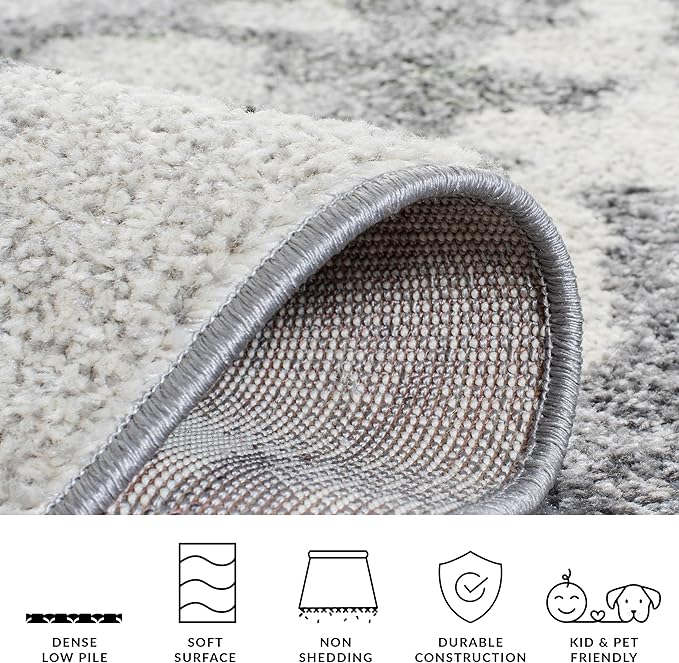 SAFAVIEH Adirondack Collection Area Rug - 6' x 9', Green & Grey, Modern Abstract Design, Non-Shedding & Easy Care, Ideal for High Traffic Areas in Living Room, Bedroom (ADR134F)