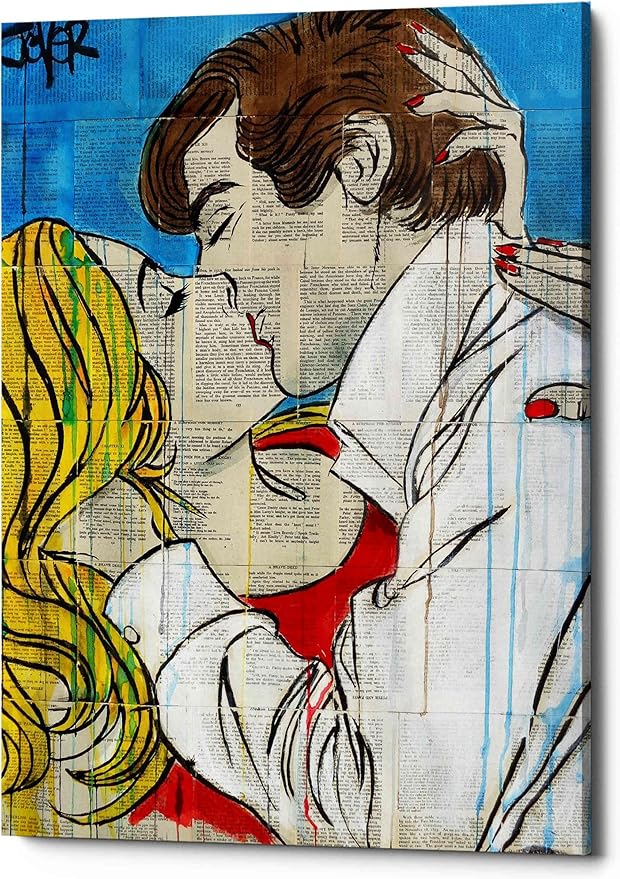 Epic Graffiti 'Pop Romantics' by Loui Jover, Canvas Wall Art, 26"x40"