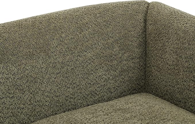 Christopher Knight Home Almad 2 Pieces Sofa Couch Set, Cozy 3-Seater Sofa and Loveseat for Living Room, Upholstered Couch Chair, Soft Seating Lounge Sofa with Wood Frame, Boucle Fabric, Olive Green