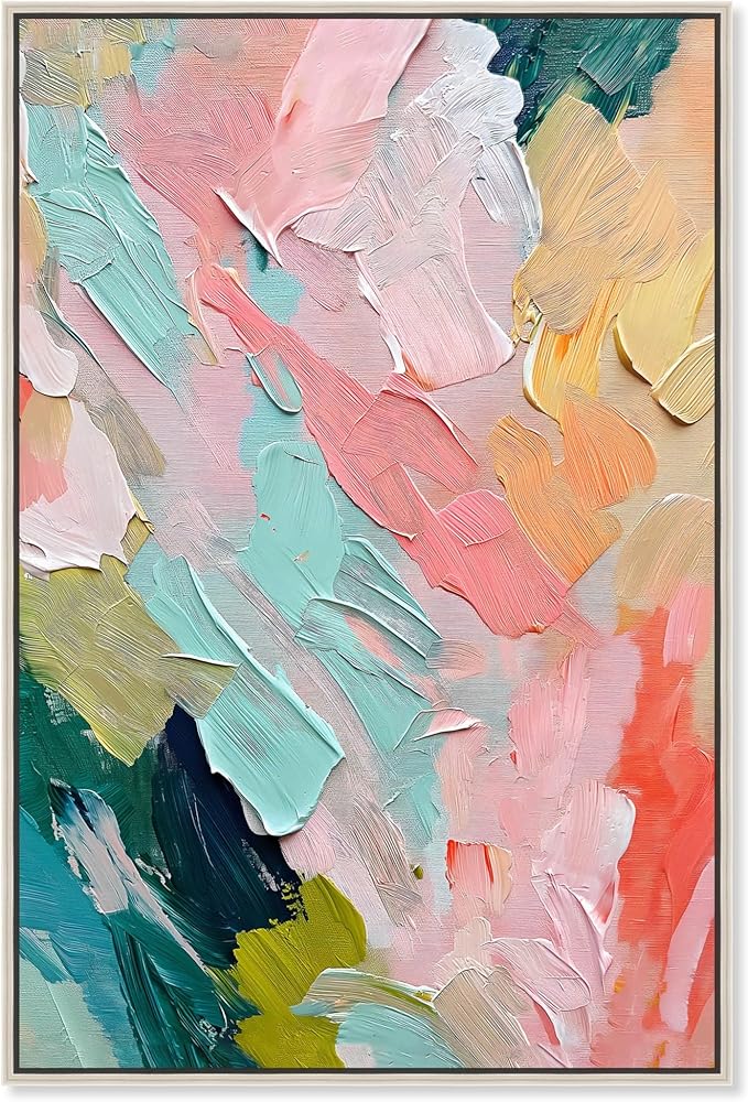 Art Remedy Pastel Layers Canvas Pastel Wall Art, Silver Frame, 16" x 24"