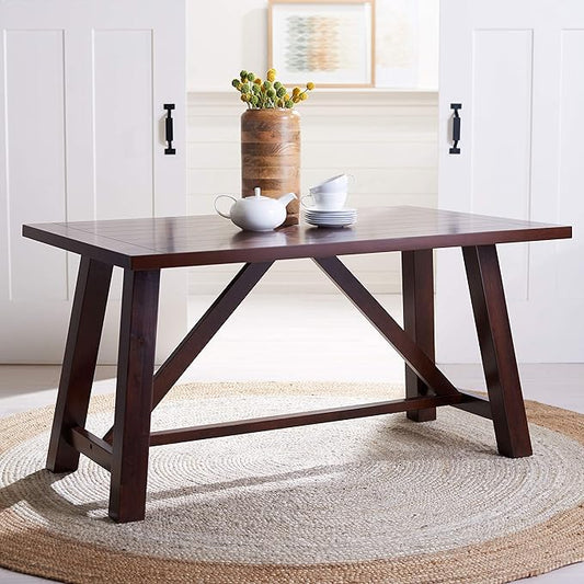 SAFAVIEH Home Collection Ainslee Brown Rectangle Dining Table