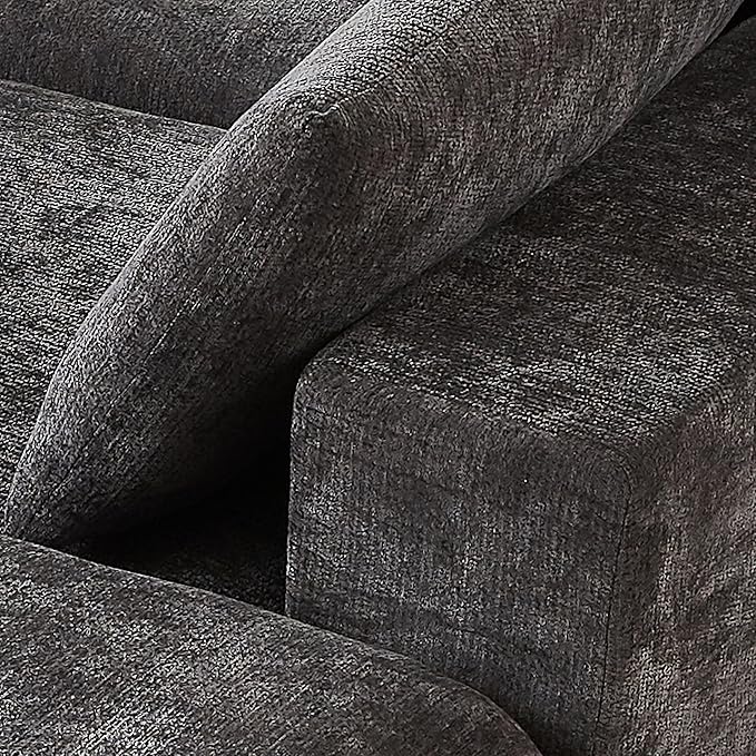 78-Inch Boneless Love Seat Couches in a Box, Modern 2 Seat Floor Modular Foam Cloud Sofa Chenille Loveseat Couch W/Wide Square Armrests for Home Apartments Bedroom