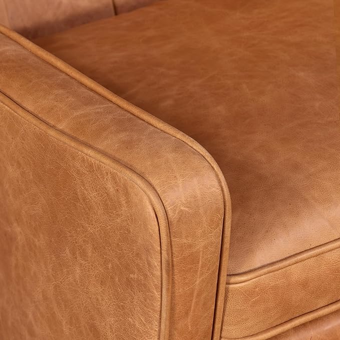 Gus Lounge Chair in Cognac Tan