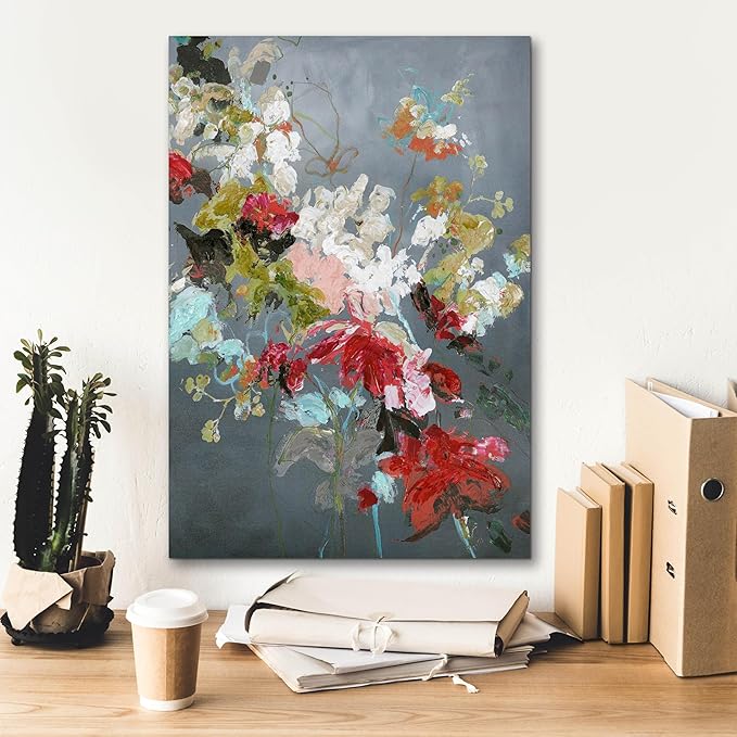 Epic Graffiti 'Abstract Floral 2' by Design Fabrikken, Giclee Canvas Wall Art, 18"x26"
