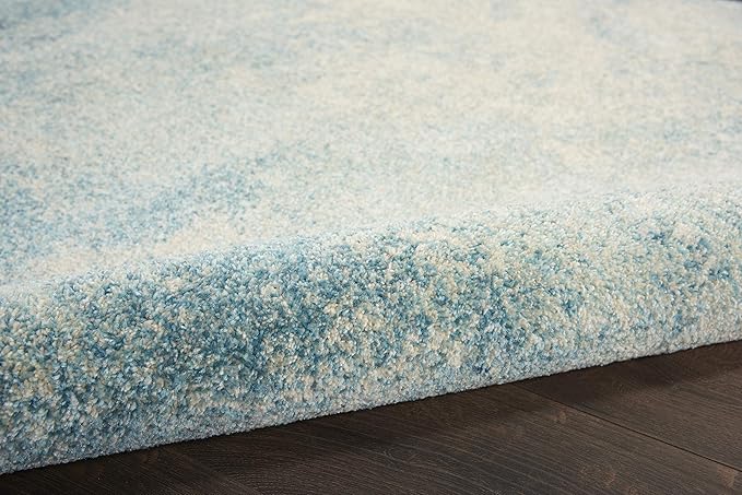 Nourison Passion Navy/Light Blue 1'10'' x 2'10'' Area-Rug, Modern, Abstract, Easy-Cleaning, Non Shedding, Bed Room, Living Room, Dining Room, Kitchen, (2' x 3') (Pack of 2)
