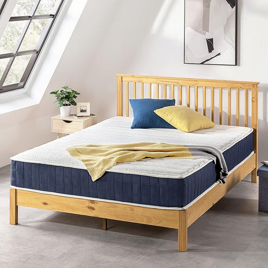 Mellow 10 Inch RENA Pocket Spring Hybrid Mattress with Green Tea Memory Foam, King, Navy