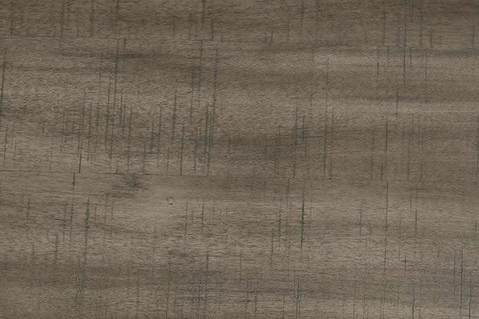 Roundhill Furniture Ebret Farmhouse Two-Tone Distressed Wood Dining Table, Brown and White