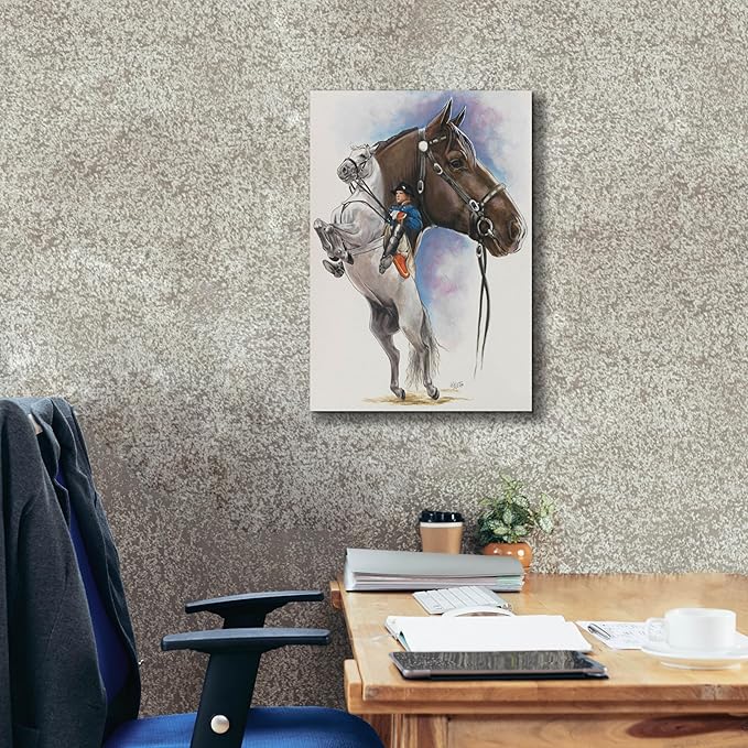 Epic Graffiti 'Lippizaner' by Barbara Keith, Canvas Wall Art, 18"x26"