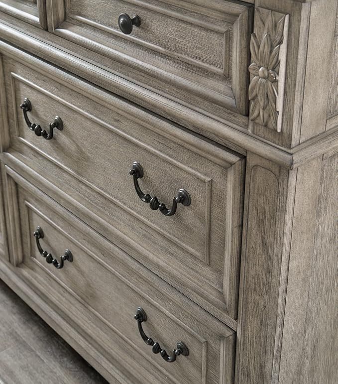 Signature Design by Ashley Londenbay Classic Farmhouse 7 Drawer Dresser, Brown & Gray