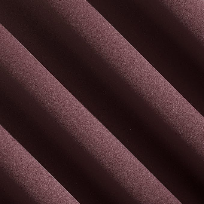 Sun Zero Nordic 2-pack Theater Grade Extreme 100% Blackout Grommet Curtain Panel Pair, 52" x 84", Wine