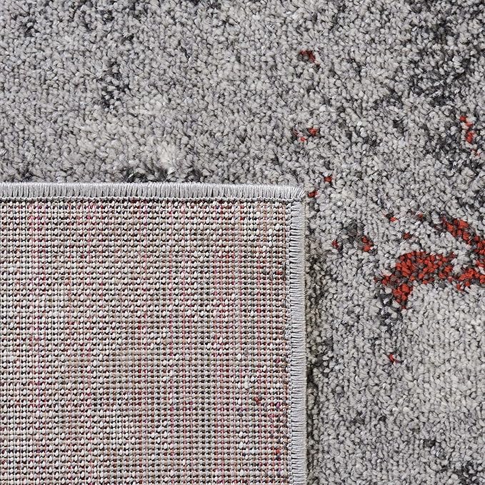 SAFAVIEH Adirondack Collection Runner Rug - 2'6" x 6', Orange & Grey, Modern Abstract Design, Non-Shedding & Easy Care, Ideal for High Traffic Areas in Living Room, Bedroom (ADR134P)
