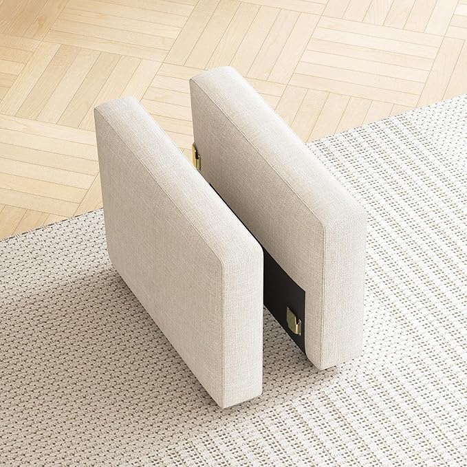 HONBAY Modular Armrest for Sectional Sleeper Sofa, Pair of Armrests for Sectional Modular Couch Bed, Beige