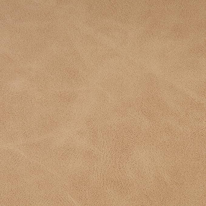 Spatial Order Modern Channel Tufted Faux Leather Ottoman | HomePop Home Décor | Ottoman for Living Room & Bedroom - Sand Faux Leather