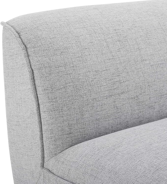 Modway Comprise Fabric Upholstered Sectional, Armless Chair, Light Gray