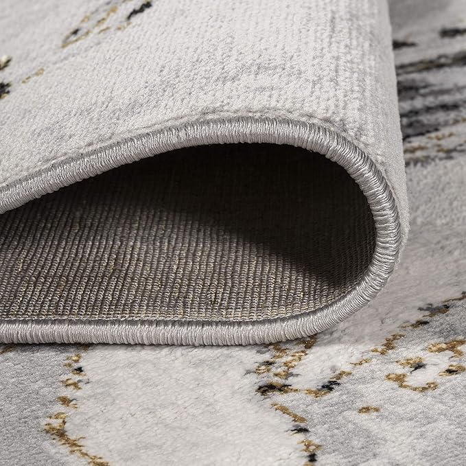 JONATHAN Y Swirl Marbled Gray/Black Indoor Area Rug 3X5 ft, Abstract for Living Room, Bedroom, Kitchen, Office, Easy-Cleaning, High Traffic, Pet-Friendly, Non-Shedding SOR203C-3