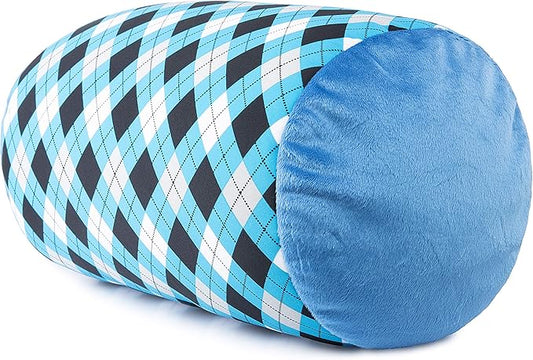 Deluxe Comfort MBR-CHK-PLD Mooshi Squish Microbead Bed Pillow, Pattern, Blue Argyle