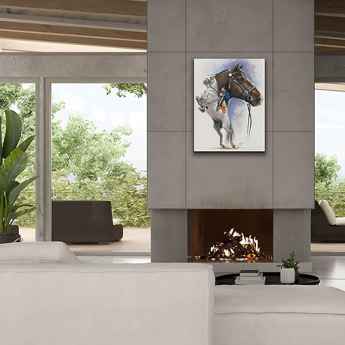 Epic Graffiti 'Lippizaner' by Barbara Keith, Canvas Wall Art, 26"x34"