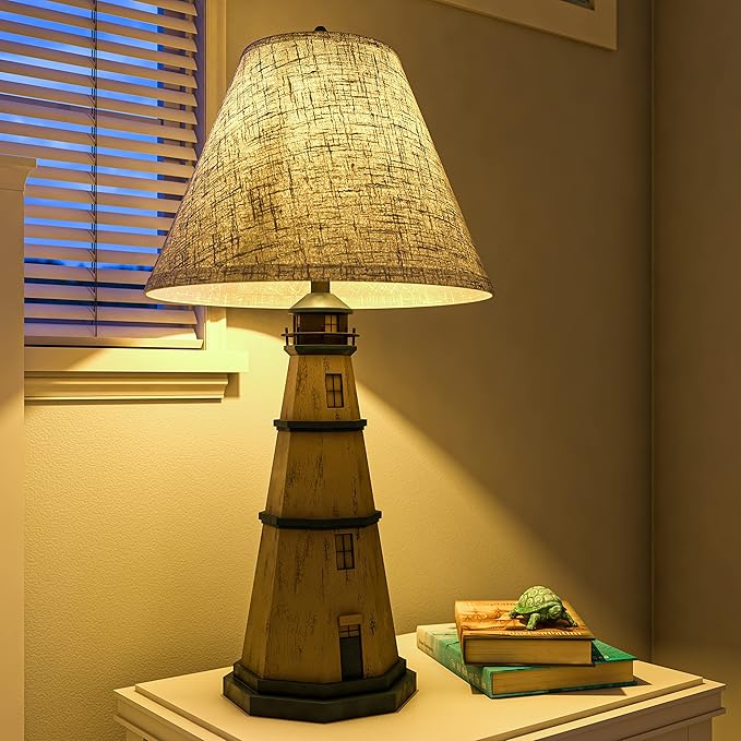 Kenroy Home 20140AW Nantucket Table Lamp with Antique White Finish, Casual Style, 31" Height, 16" Width, 16" Depth