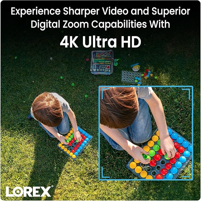 Lorex Outdoor 4K IP Add-On Metal Bullet Security Camera | NVR Add-On | Smart Motion Detection | 2-Way Talk | Color Night Vision | IP67 Waterproof | Requires Recorder