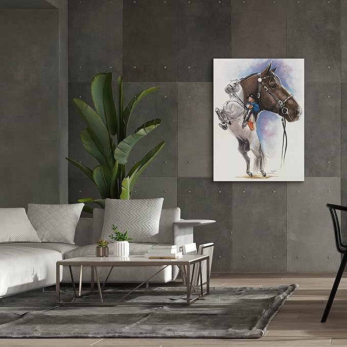 Epic Graffiti 'Lippizaner' by Barbara Keith, Canvas Wall Art, 40"x54"