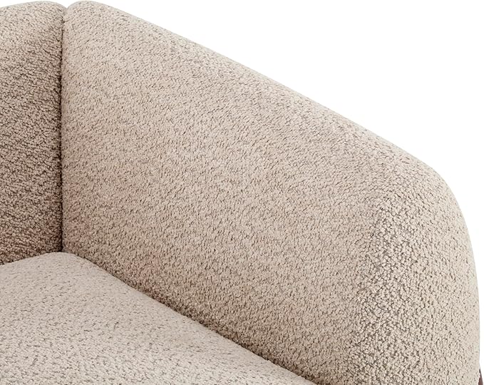 Christopher Knight Home Alma 63" Boucle Loveseat with Wood Legs, 2 Seater Sofa Couches for Living Room, Upholstered Couch Chair, Soft Seating Lounge Sofa Chair, Cozy Loveseat with Armrest, Almond