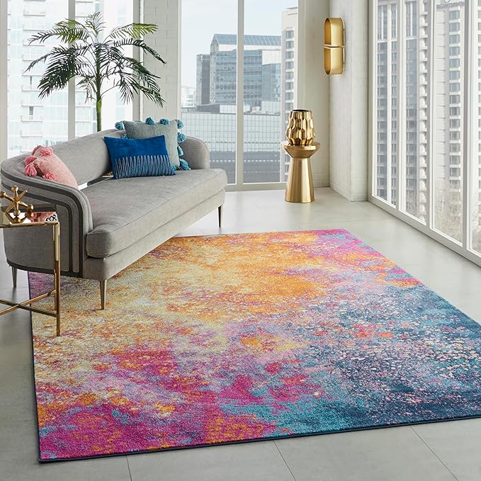 Nourison Home Passion 7' x 10' Multicolor Fabric Modern Area Rug (7' x 10')