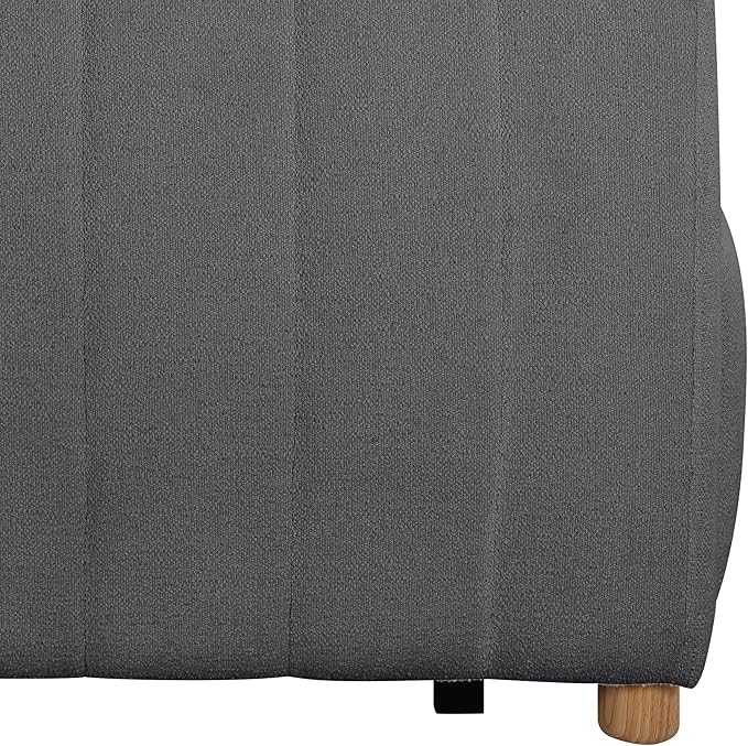 Serta Galway 91.7" Convertible Sleeper Sofa, Queen Size, Wall-Hugging Dreamglide Mechanism, Dreamcoil Comfort, Boucle Fabric, Charcoal