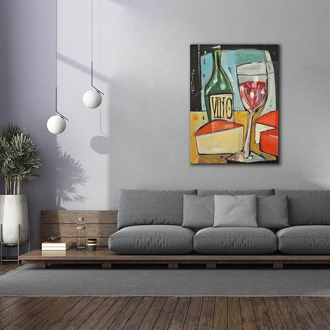 Epic Graffiti 'Red Wine And Cheese' by Tim Nyberg, Canvas Wall Art, 40"x54"
