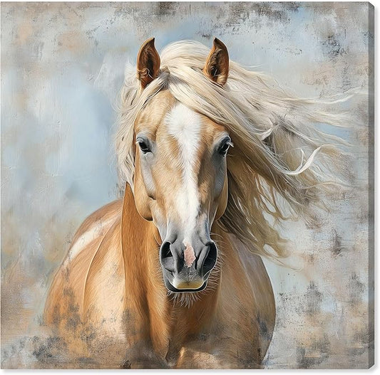 Art Remedy Rustic Rider Canvas Horse Wall Art, Gallery Wrapped, 30" x 30"
