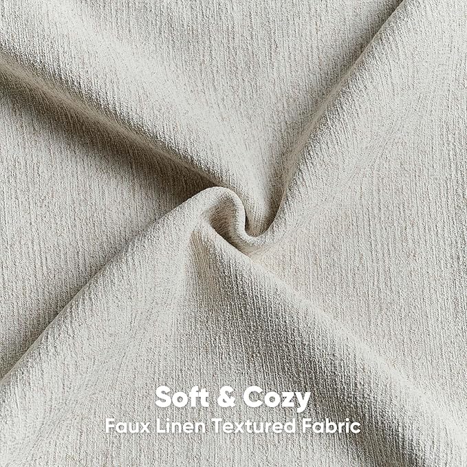 FUTEI Natural Wood Chenille Decorative Throw Pillow Covers 16x16 Inch Set of 2,Soft Cozy Faux Linen Textured Cushion Case,Farmhouse Home Decor for Couch Living Room
