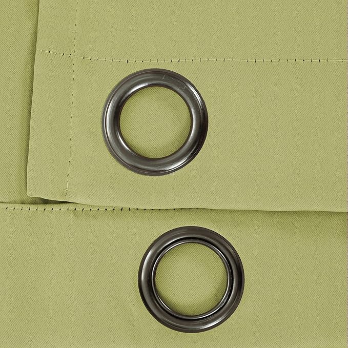 Lush Decor Insulated Grommet Blackout Window Curtain Panels, Pair, 52" W x 84" L, Sage - Classic Modern Design - Chic Window Decor - Long Curtains For Living Room, Bedroom, Or Dining Room