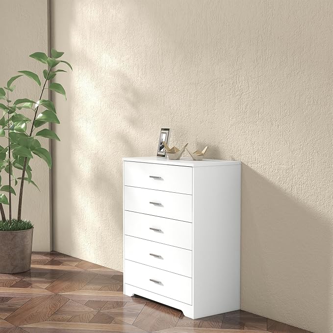 Panana 5/6 Drawer Dresser, Wooden Chest of Drawers, Storage Organizer Unit for Living Room, Home, Office