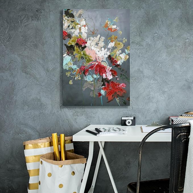 Epic Graffiti 'Abstract Floral 2' by Design Fabrikken, Giclee Canvas Wall Art, 18"x26"