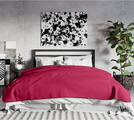 Avana Waterproof Throw - Sensual Blanket for Adults - Made in The USA - King Size, Micro-Velvet Red