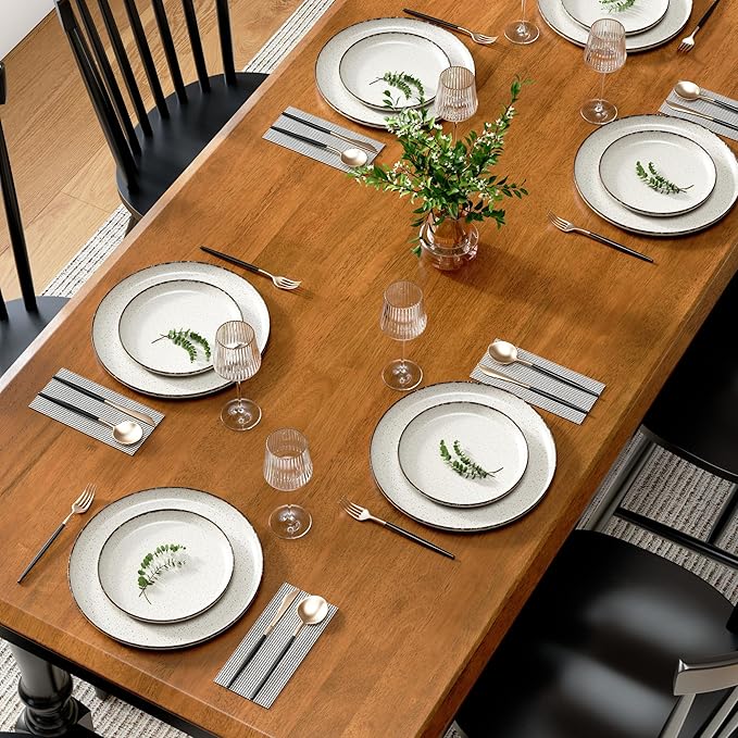 Bush Home Rectangular Dining Table, 67 inch Squire Trestle, Farmhouse Decor, Sterling Collection, Dark Brown