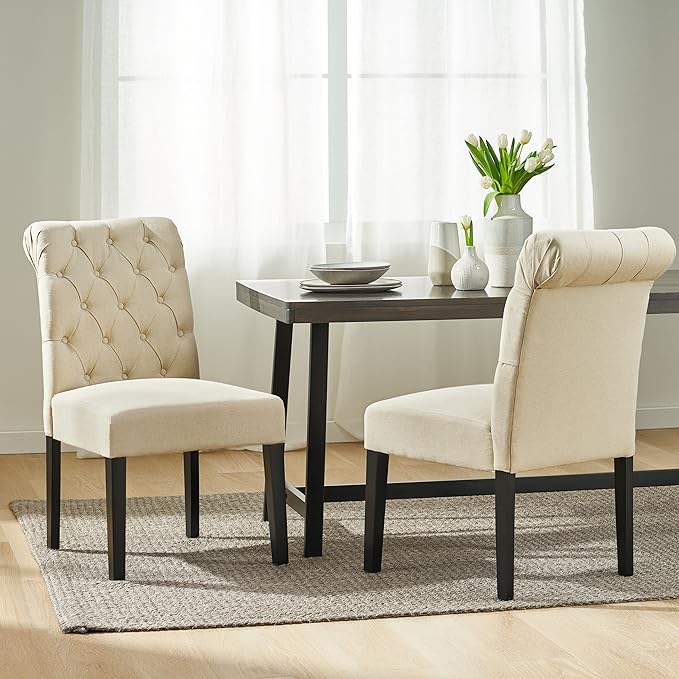 Christopher Knight Home CKH Fabric Dining Chairs, 2-Pcs Set, Natural