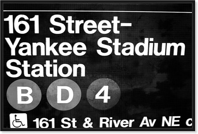 Cities and Skylines Framed Wall Art Canvas Prints 'Yankee Stadium' United States Cities