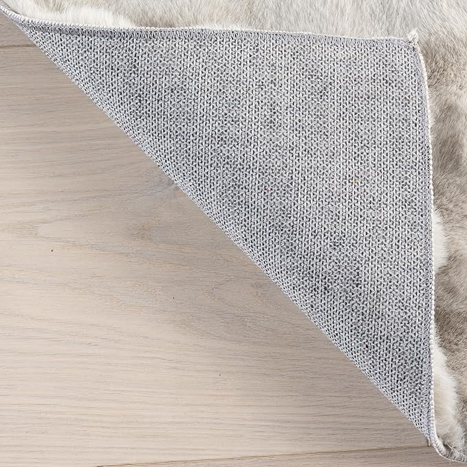 nuLOOM Jeni Grey, 2'6" x 8', Solid Faux Rabbit, Fluffy and Cozy, High Traffic, Stain Resistant, Easy Clean, Durable Washable Runner for Bedroom, Living Room, Dining, Den, Foyer, Entryway