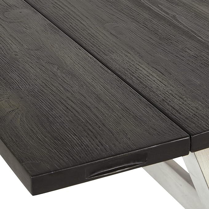 OSP Home Furnishings Kristen Flip-Top Expanding Desk to Dining Table, Charcoal Finish
