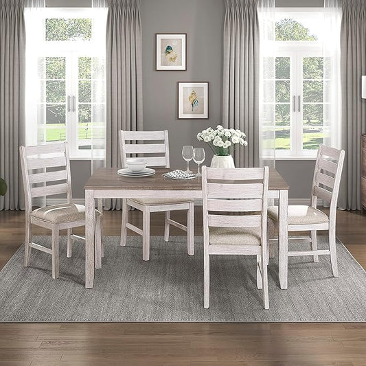 Lexicon Kerley 5-Piece Dining Set, Brown/Grayish White